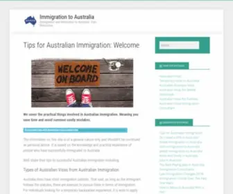 Immigration2Australia.com(Find the most important information regarding immigrating to Australia) Screenshot