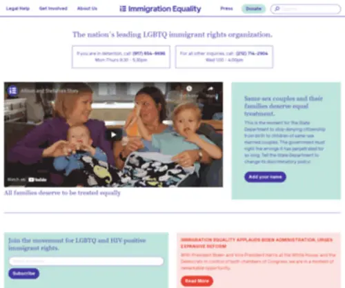 Immigrationequality.net(Immigration Equality) Screenshot