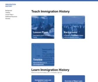 Immigrationhistory.org(Immigration History) Screenshot