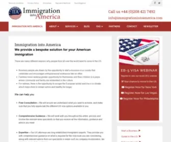 Immigrationintoamerica.com(Immigration to America) Screenshot