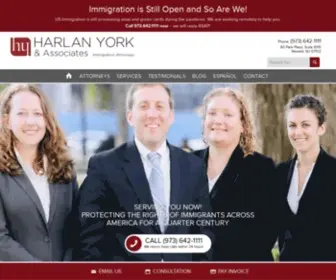 Immigrationlawnj.com(Harlan York & Associates) Screenshot