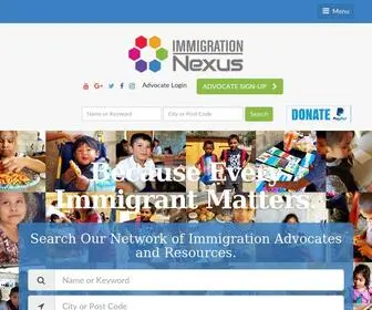 Immigrationnexus.org(Immigration Advocate Directory) Screenshot