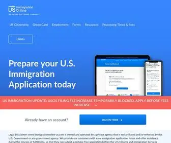 Immigrationonline-US.com(Immigration Online U.S) Screenshot