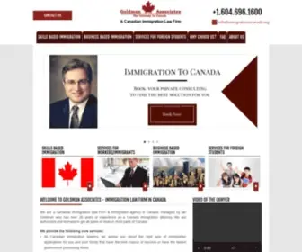 Immigrationtocanada.org(Vancouver Immigration Lawyer and Consultant) Screenshot