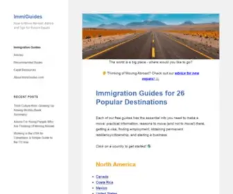 Immiguides.com(How to Move Abroad) Screenshot