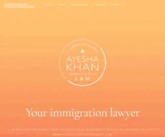 Immijuris.com(Immigration Lawyer Ayesha Khan represents clients in a wide range of immigration matters) Screenshot