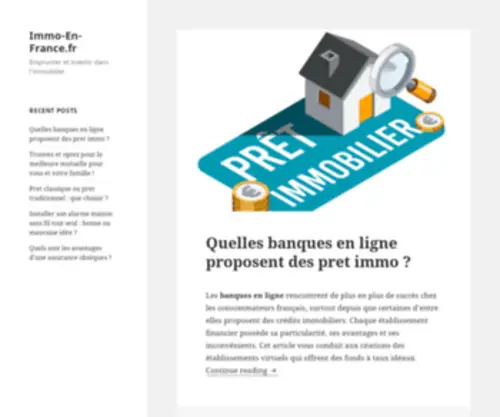 Immo-EN-France.fr(Emprunter et investir dans l'immobilier) Screenshot