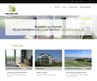 Immo-Maritiem.be(Immo Nieuwpoort) Screenshot