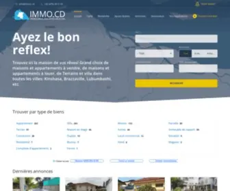 Immo.cd(Achat, vente et Location Immobilière à kinshasa) Screenshot