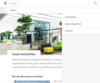 Immobilien-Coop.ch(Die Direktion Immobilien der Coop Genossenschaft) Screenshot