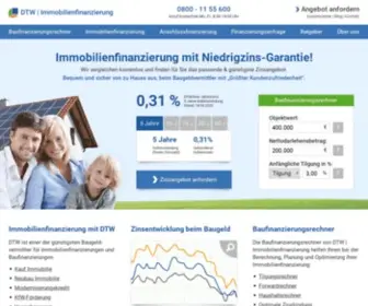 Immobilienfinanzierung.de(Immobilienfinanzierung mit Niedrigzins) Screenshot