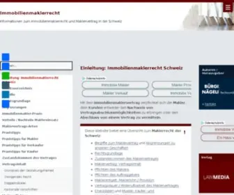 Immobilienmaklerrecht.ch(Einleitung) Screenshot