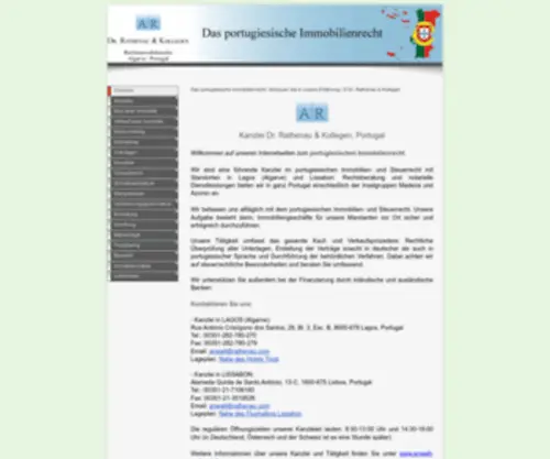 Immobilienrecht-Portugal.de(Rathenau & Kollegen) Screenshot