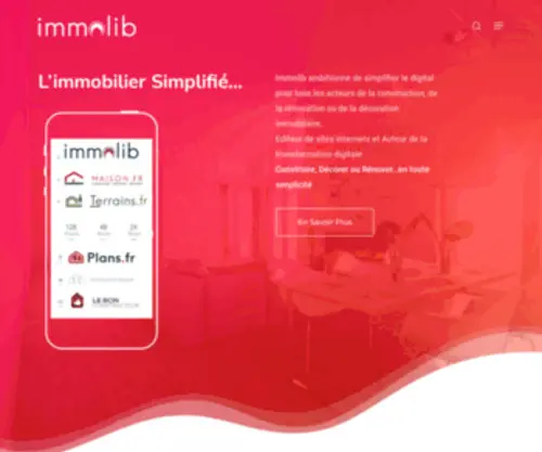 Immolib.fr(L'immobilier digital en toute simplicité) Screenshot