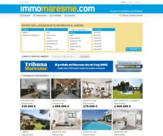 Immomaresme.com(Venta y alquiler de pisos y casas en el maresme) Screenshot