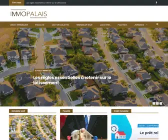 Immopalais.fr(L'actualité de l'Immobilier français et européen) Screenshot