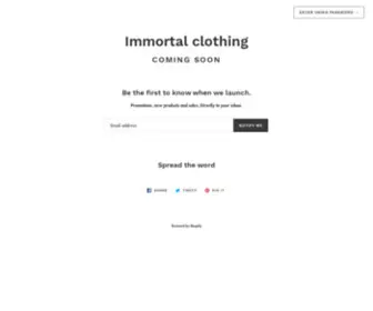 Immortalfeim.com(Immortal clothing) Screenshot