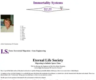 Immortalitysystems.com(Immortality Systems) Screenshot