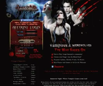 Immortalnight.com(Play Immortal Night for Free Vampire Games) Screenshot