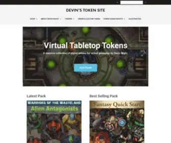 Immortalnights.com(A site for custom art and tokens) Screenshot