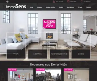 Immosens.fr(Agence Immobilière Lille) Screenshot