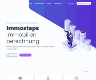 Immosteps.de(Immobilienberechnung und Exposéerstellung für Immobilienvertriebe) Screenshot