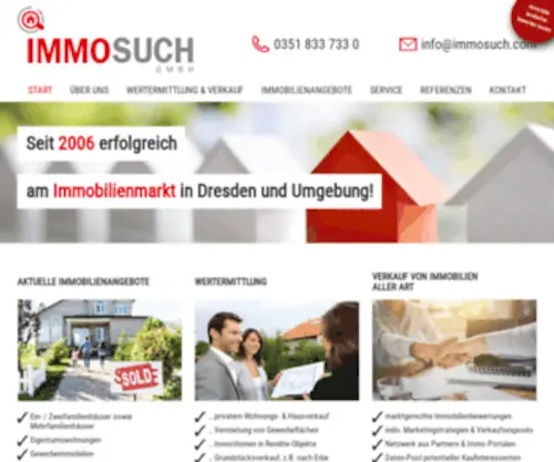 Immosuch.com(Immobilienmakler & Hausverkauf bei Dresden & Pirna) Screenshot