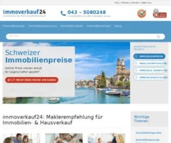 Immoverkauf24.ch(Maklerempfehlung Hausverkauf Immobilienbewertung) Screenshot
