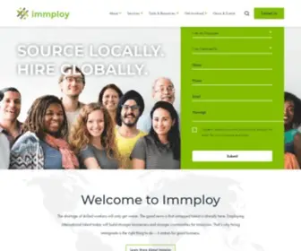 Immploy.ca(Connecting Employers to Immigrant Talent) Screenshot