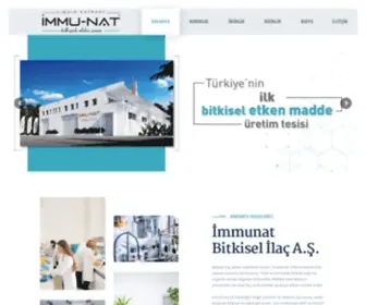 Immunat.com.tr(İmmunat Bitkisel İlaç A.Ş) Screenshot