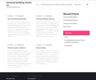 ImmunebuildingVitamins.com(Immune building vitamins) Screenshot