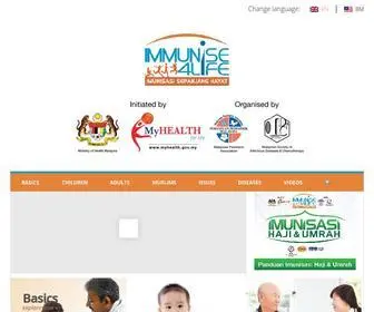 Immunise4Life.my(Protecting Malaysians Through Immunisation) Screenshot