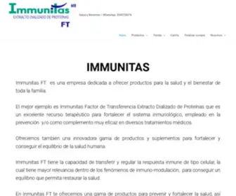 Immunitasft.com(IMMUNITAS FACTOR DE TRANSFERENCIA) Screenshot