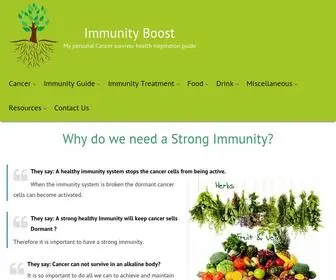 Immunityboost.co.uk(A healthy immunity system) Screenshot