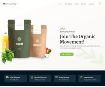 Immunityshop.com(The keys to boosting your immune system) Screenshot