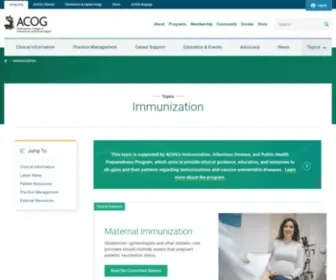 Immunizationforwomen.org(The Immunization Program) Screenshot