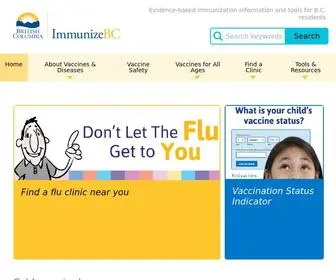Immunizebc.ca(Immunize BC) Screenshot