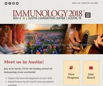 Immunology2018.org(IMMUNOLOGY 2018) Screenshot