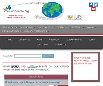 Immunopaedia.org.za(Advancing Global Immunology Education) Screenshot