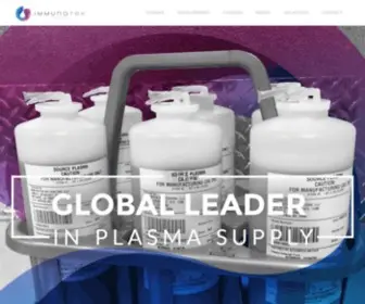 Immunotek.com(The Global Leader in Plasma Donation) Screenshot