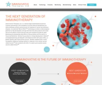 Immunovative.com(Immunovative Therapies Ltd) Screenshot