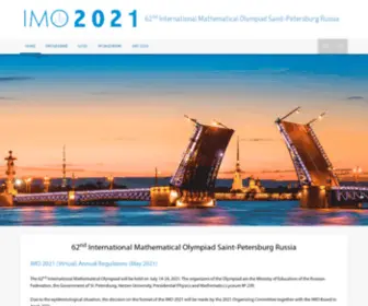 Imo2021.ru(62nd International Mathematical Olympiad Saint) Screenshot