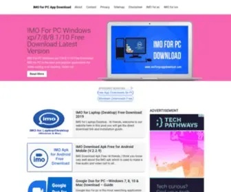 Imoforpcappdownload.com(IMO for PC App Download) Screenshot