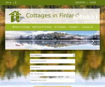 Imokki.com(Cottages in Finland. Rental cottages direct only) Screenshot