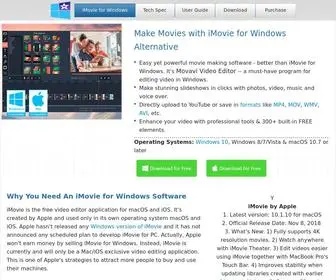 Imoviewindows.com(Best iMovie for Windows Video Editor) Screenshot