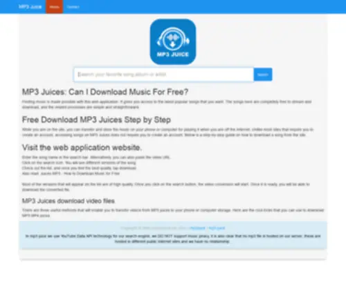 IMP3Juices.com(MP3Juices Fast and Free MP3 Downloads mp3jus) Screenshot