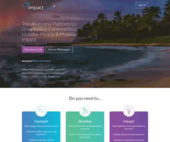 Impact.app(Create a private community with) Screenshot