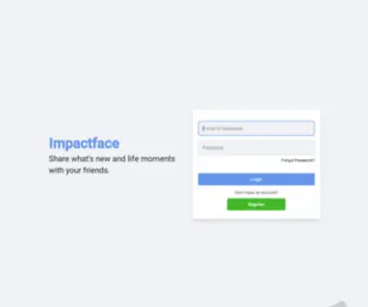 Impactface.com(Create an account or log in to Impactface) Screenshot