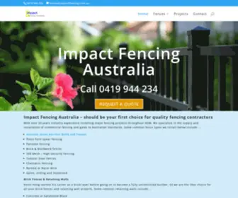 Impactfencing.com.au(Best Fencing Contractors in Sydney) Screenshot