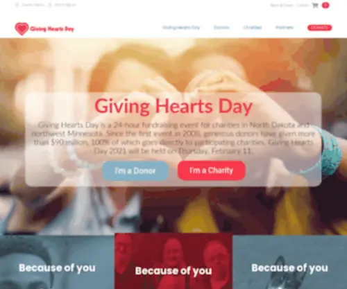Impactgiveback.org(Giving Hearts Day) Screenshot